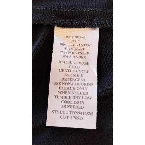 Connected Apparel Maxi Dress Black Tropical Flowers Lined size 14 - Picture 7 of 13